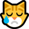 Crying Cat Face emoji on Microsoft